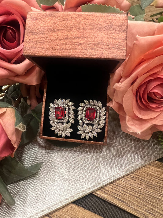 Swarovski red studs