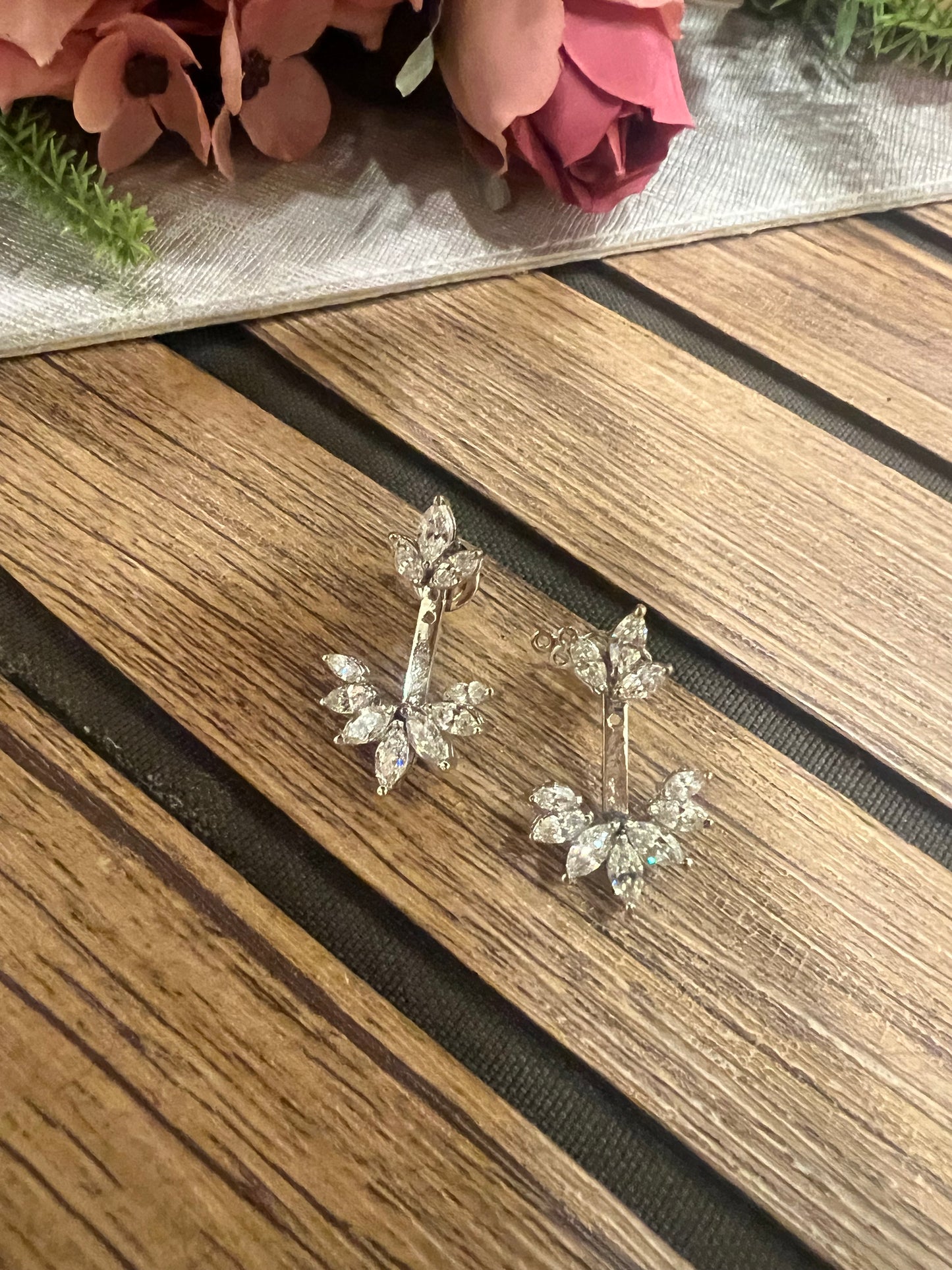 Adjustable Marquis Swarovski earrings