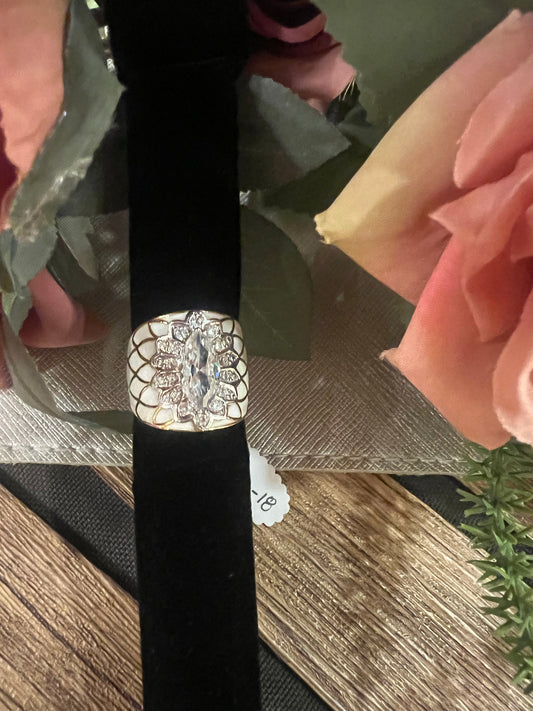 White enamel ring
