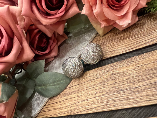 Round ball type Swarovski earrings