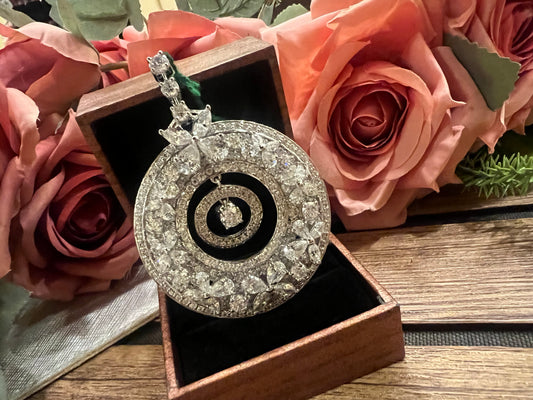 Round Swarovski heavy pendant