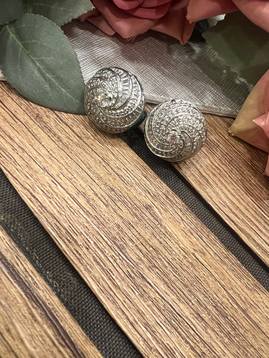 Round ball type Swarovski earrings