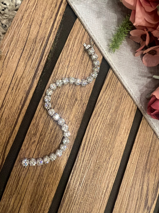 Swarovski round stone tennis bracelet