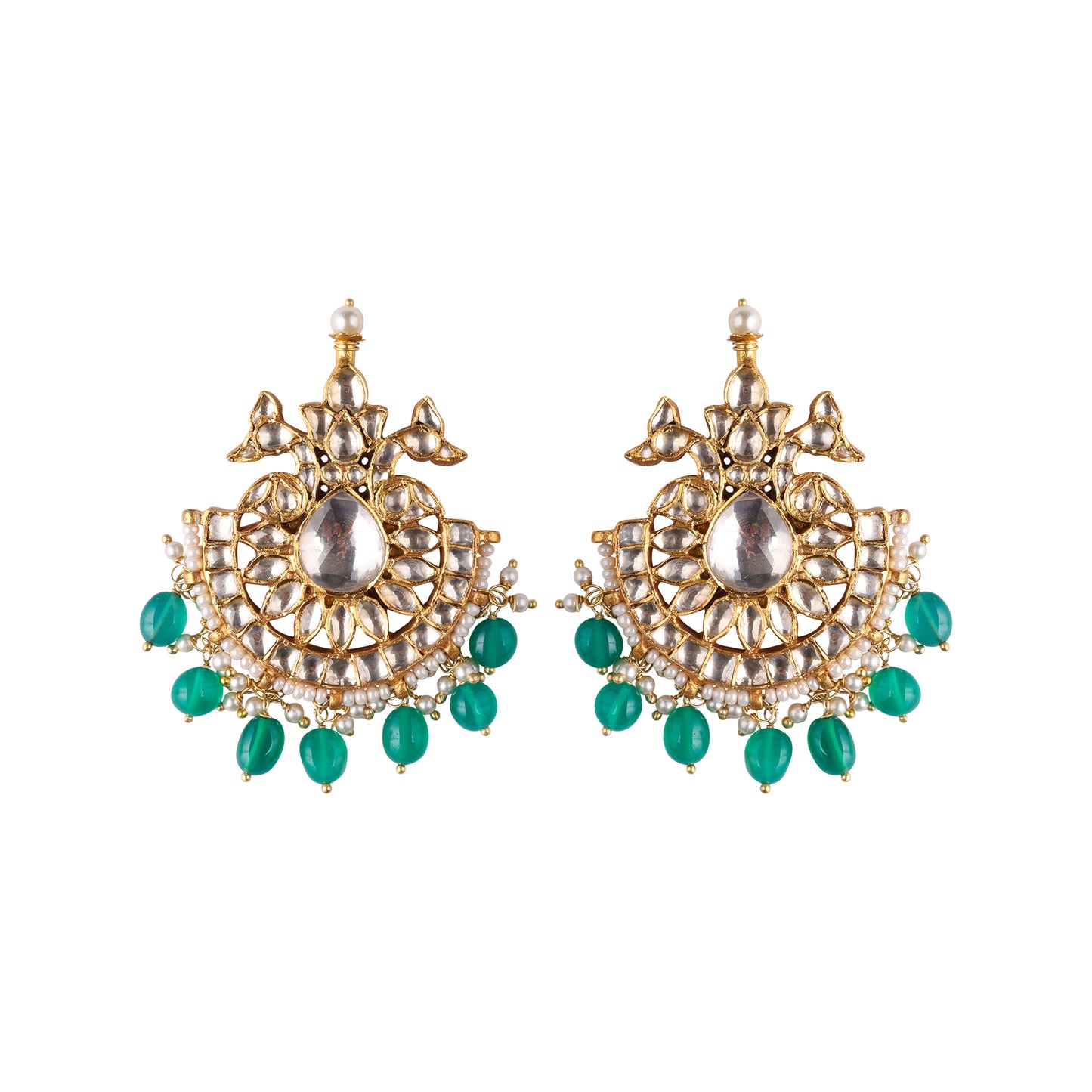 2 peacock big studs
