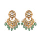 Green stone Chandbali