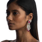Asymetrical Red Stone Swarovski Earrings